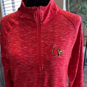 Women's Red Quarter-Zip Pullover